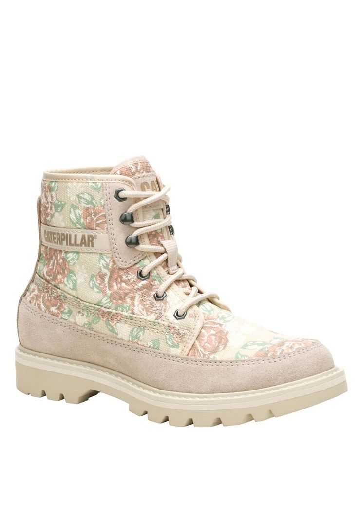 Botin Mujer Colorado Canvas Crema-0