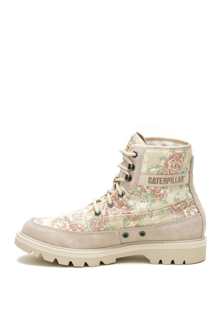 Botin Mujer Colorado Canvas Crema-3