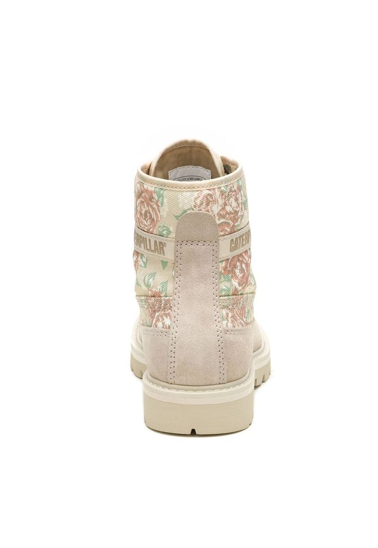 Botin Mujer Colorado Canvas Crema-5