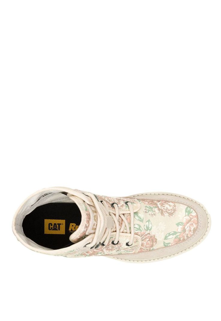 Botin Mujer Colorado Canvas Crema-6