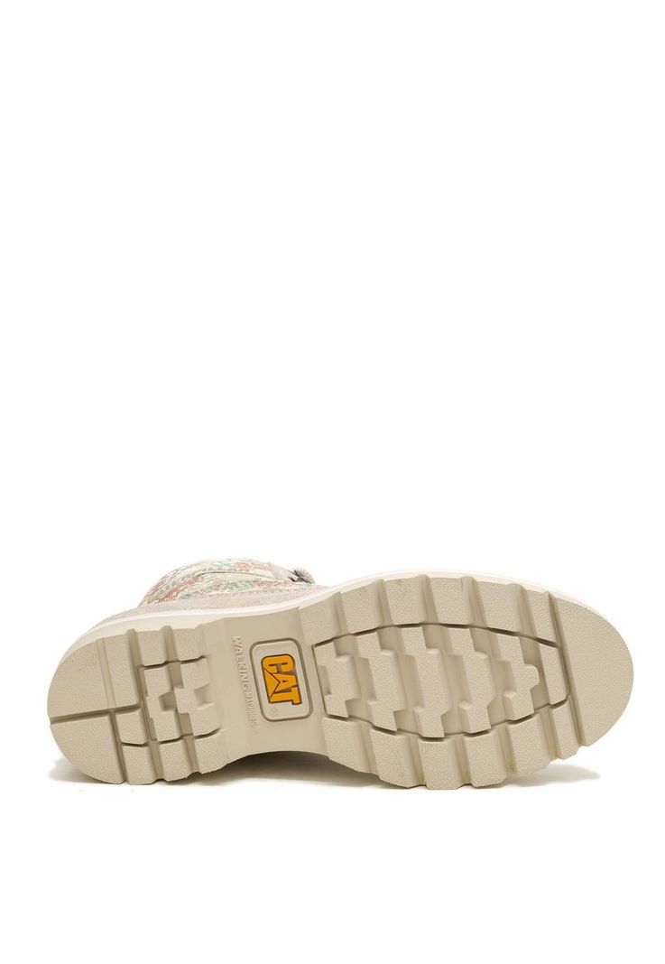 Botin Mujer Colorado Canvas Crema-7