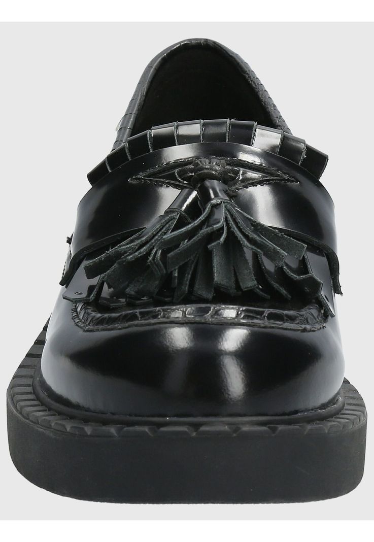 Mocasín Cuero Mujer Dania Negro-3