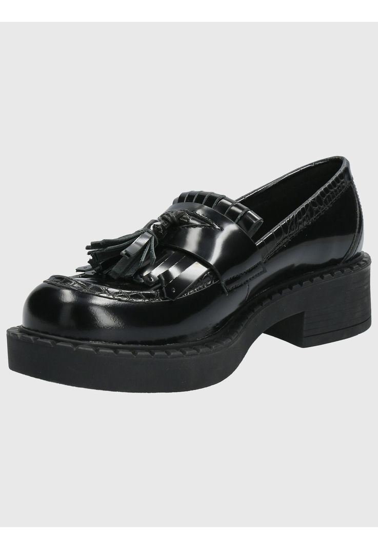 Mocasín Cuero Mujer Dania Negro-4