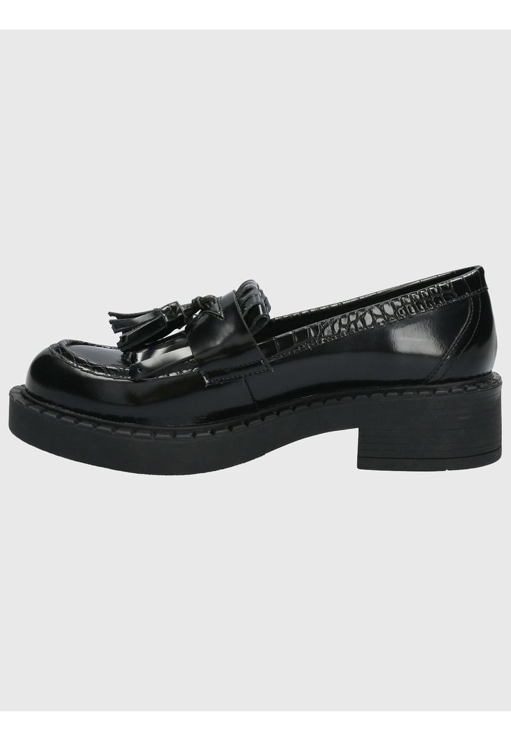 Mocasín Cuero Mujer Dania Negro-5