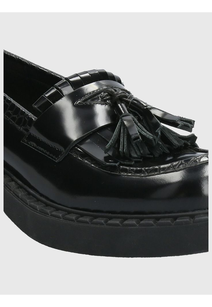 Mocasín Cuero Mujer Dania Negro-7