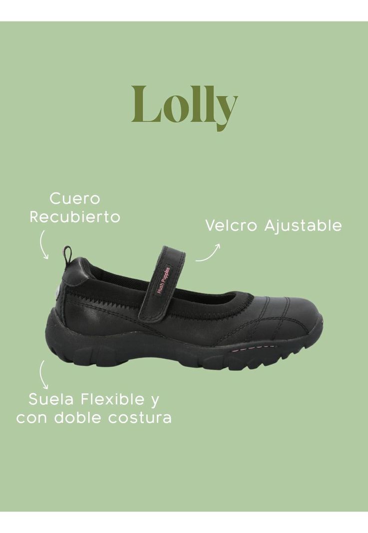 Guillermina Niña Cuero Lolly Negro-1