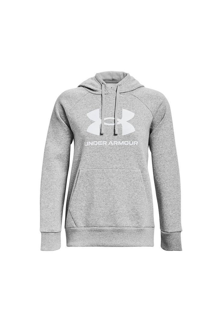 Polerón Big Logo UA Rival Gris para mujer-0