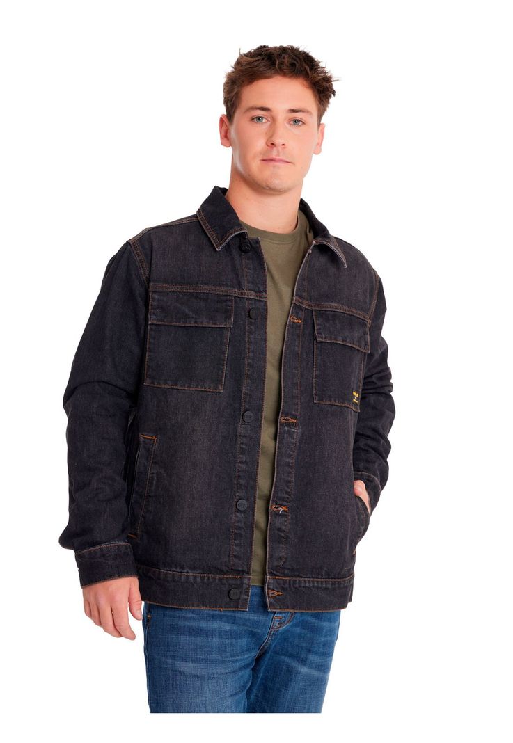 Chaqueta Unisex Denim Work Jacket Gris-0