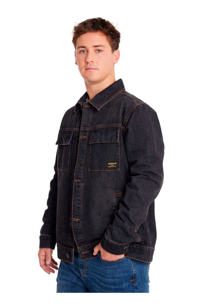 Chaqueta Unisex Denim Work Jacket Gris-1