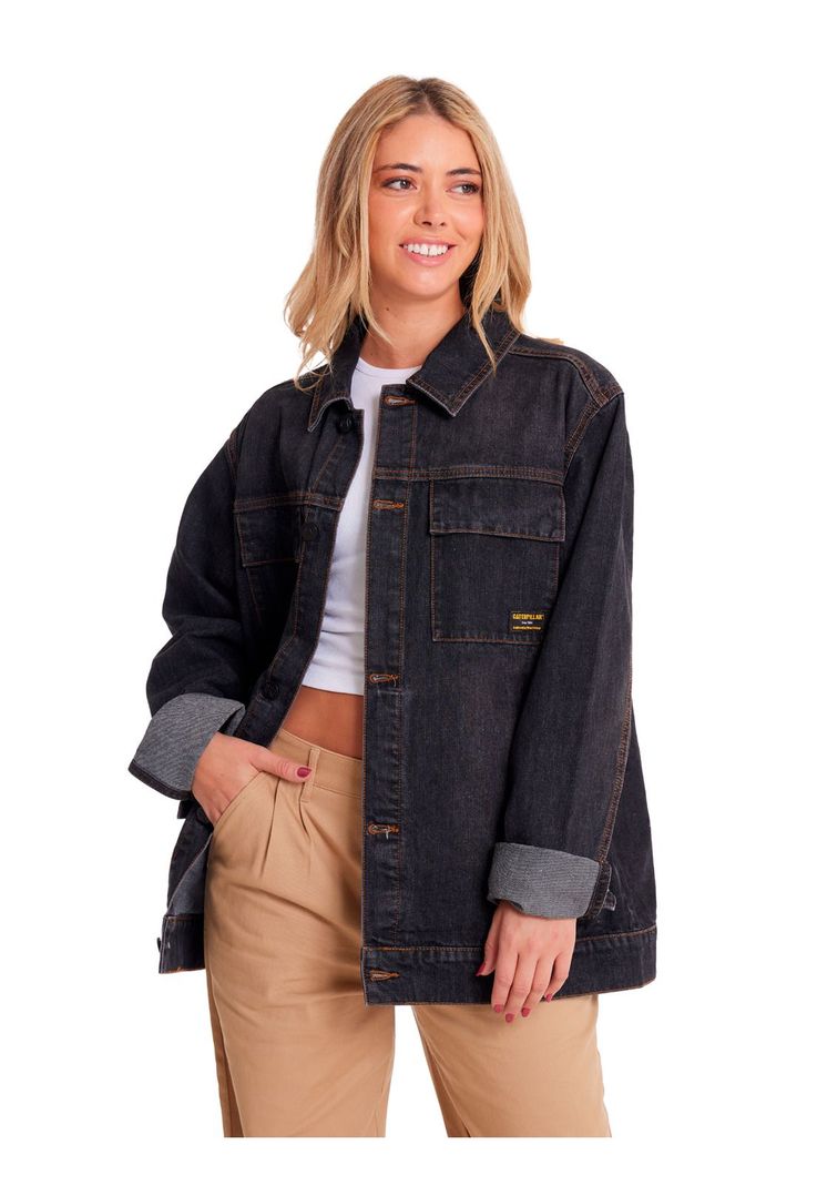 Chaqueta Unisex Denim Work Jacket Gris-4