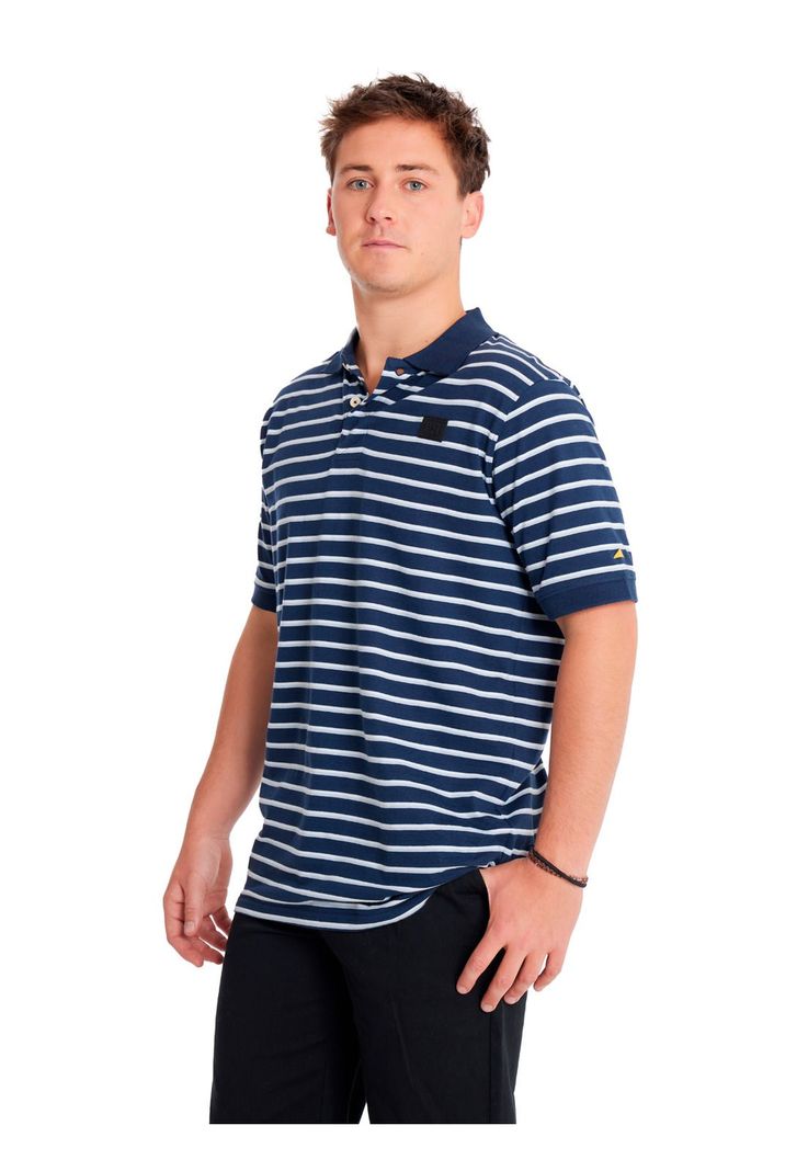 Polera Polo Hombre Cat Logo Jersey Polo Azul-0