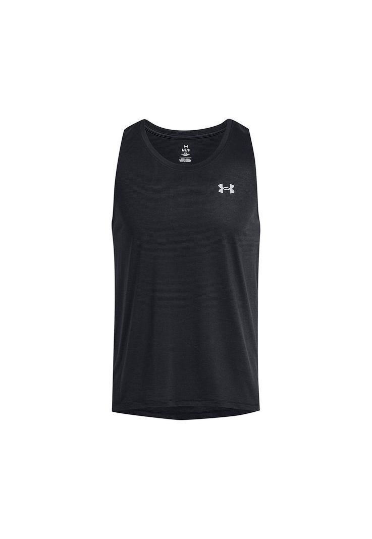 Polera sin mangas Launch para hombre Negro-0