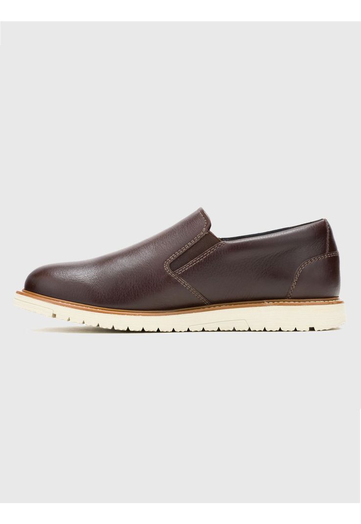 Zapato Cuero Hombre Jenson Slip On Café-4
