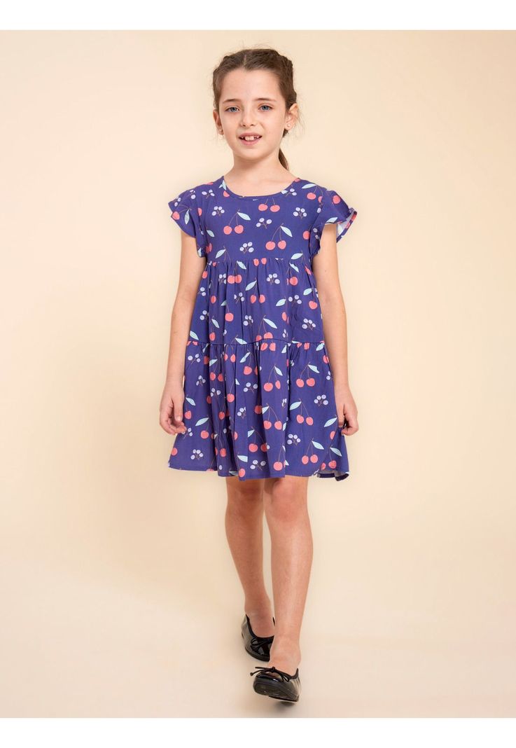 Vestido Niña Cereza Azul-1