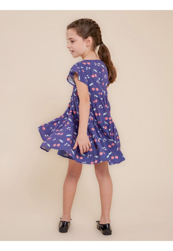 Vestido Niña Cereza Azul-4