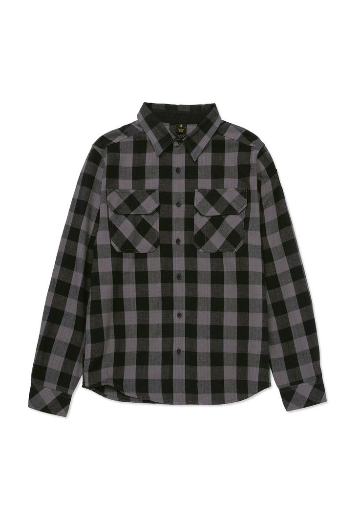 Camisa Manga Larga Mujer Buffalo Check Negro-0