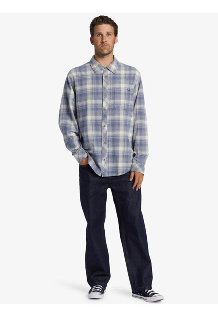 Camisa Franela Hombre Coastline Azul-0