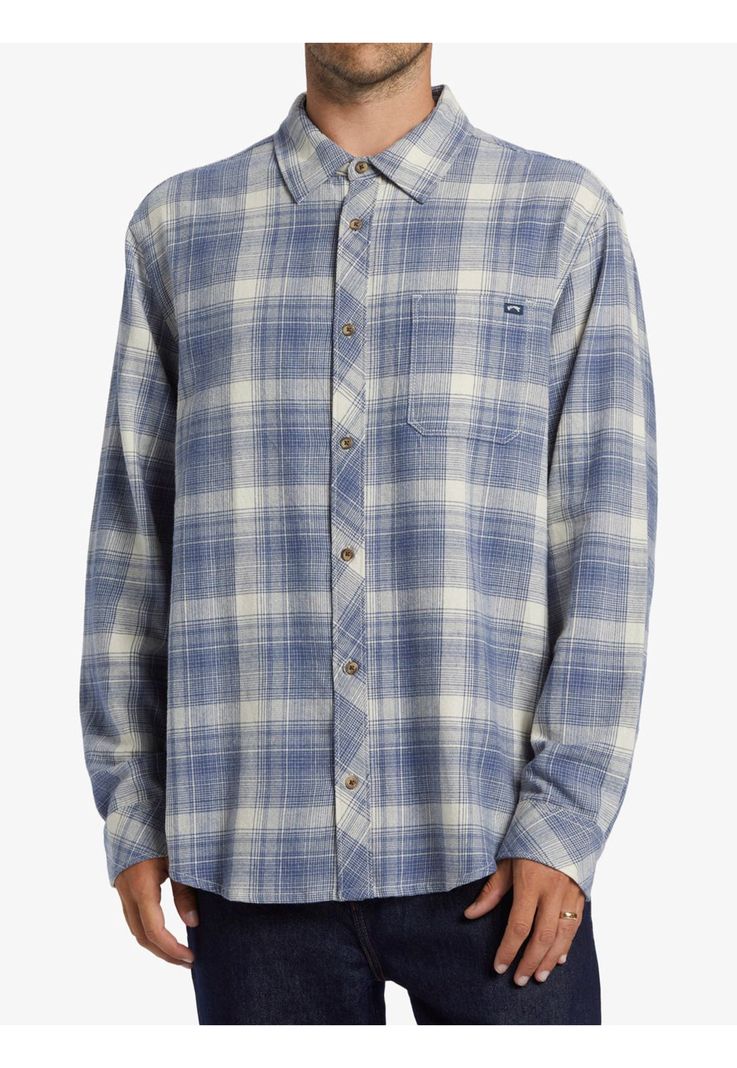 Camisa Franela Hombre Coastline Azul-1