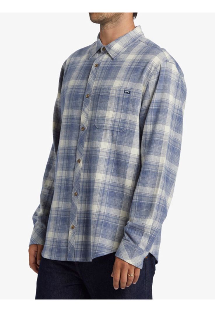 Camisa Franela Hombre Coastline Azul-3