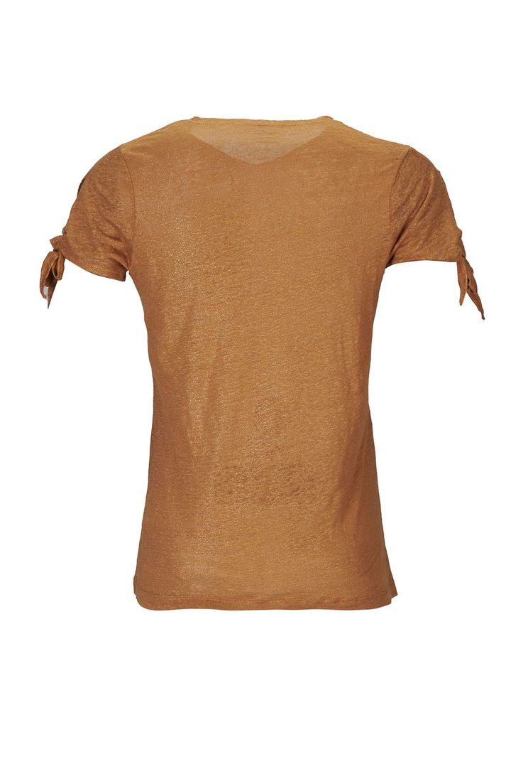 Polera Lino Orgánico Mujer Organic Café-1