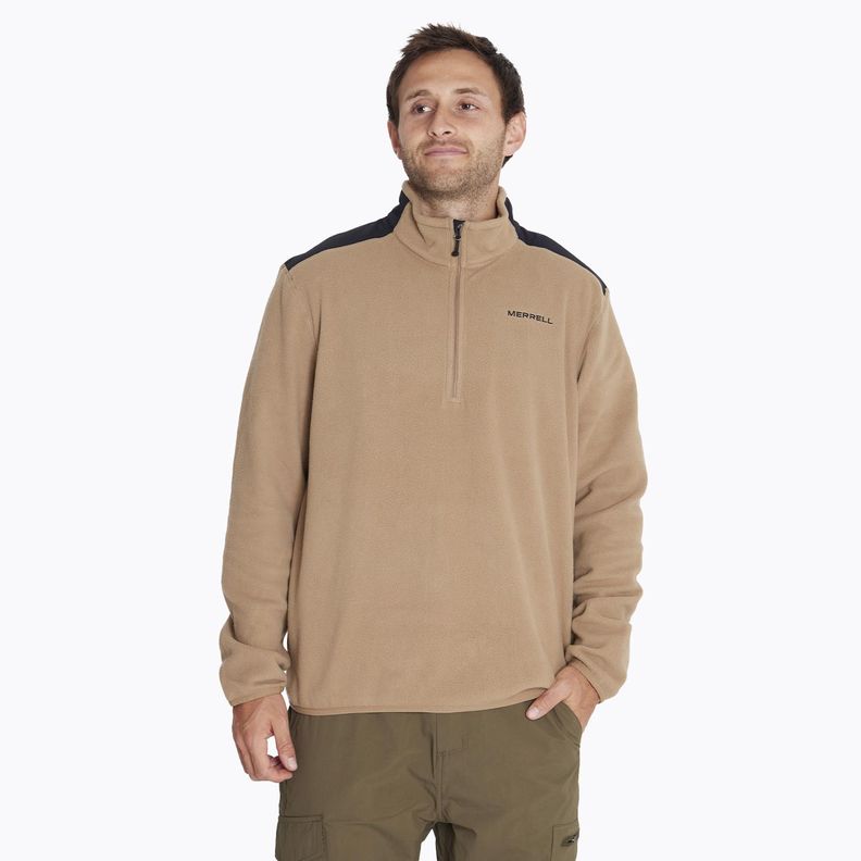 Polar Terrain 1/4 Zip Flee Café Hombre