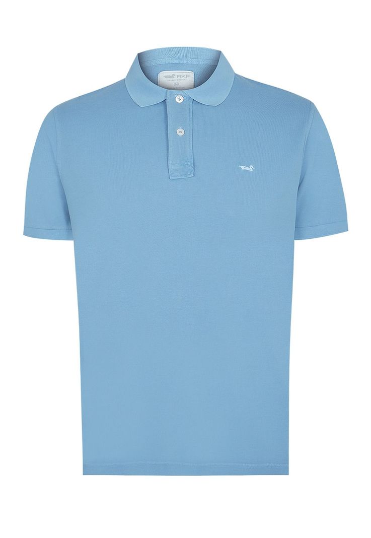 Polera Algodón Org Celeste Piquepro Hombre -0