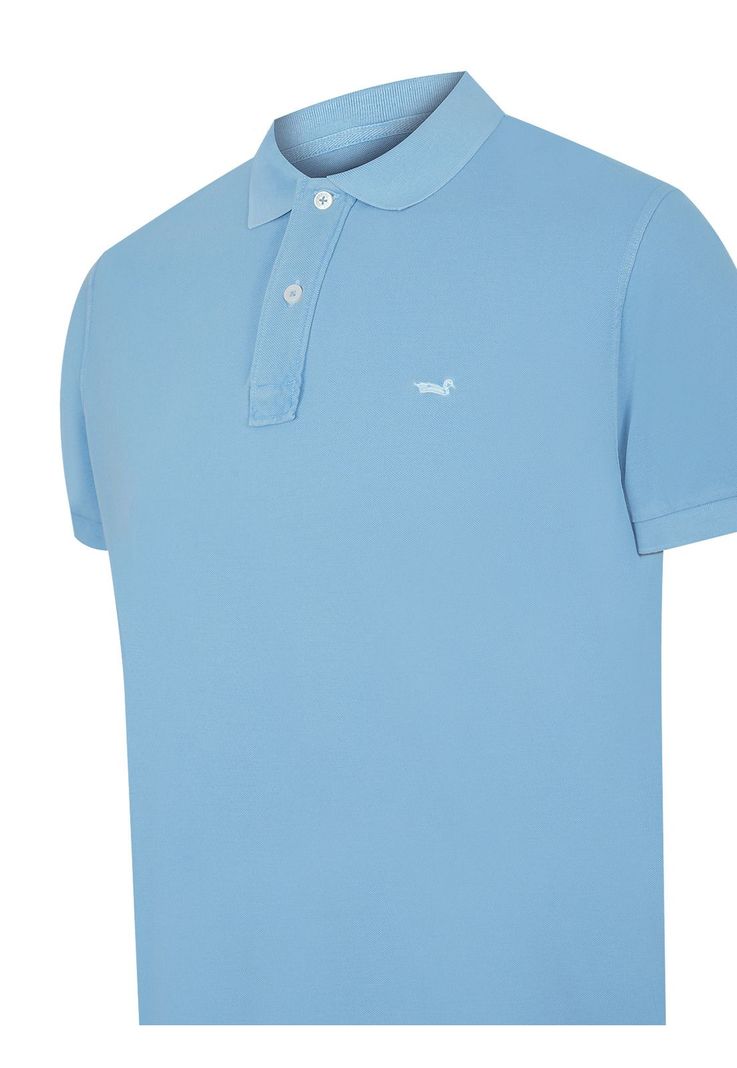 Polera Algodón Org Celeste Piquepro Hombre -3