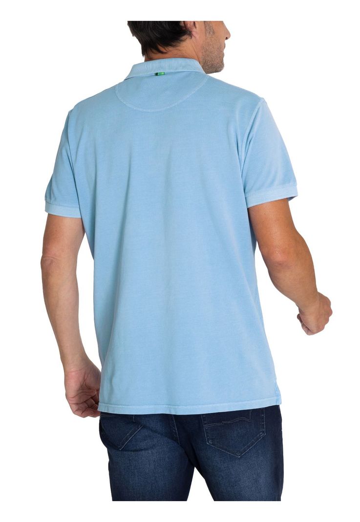 Polera Algodón Org Celeste Piquepro Hombre -7