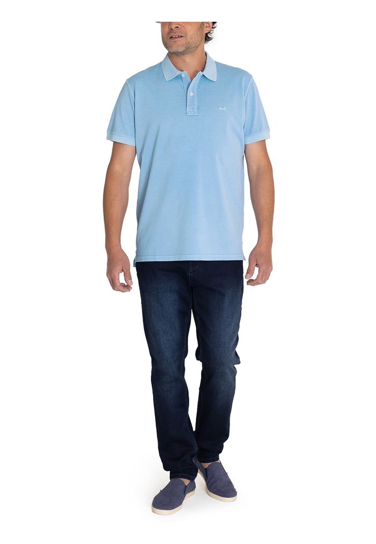 Polera Algodón Org Celeste Piquepro Hombre -8