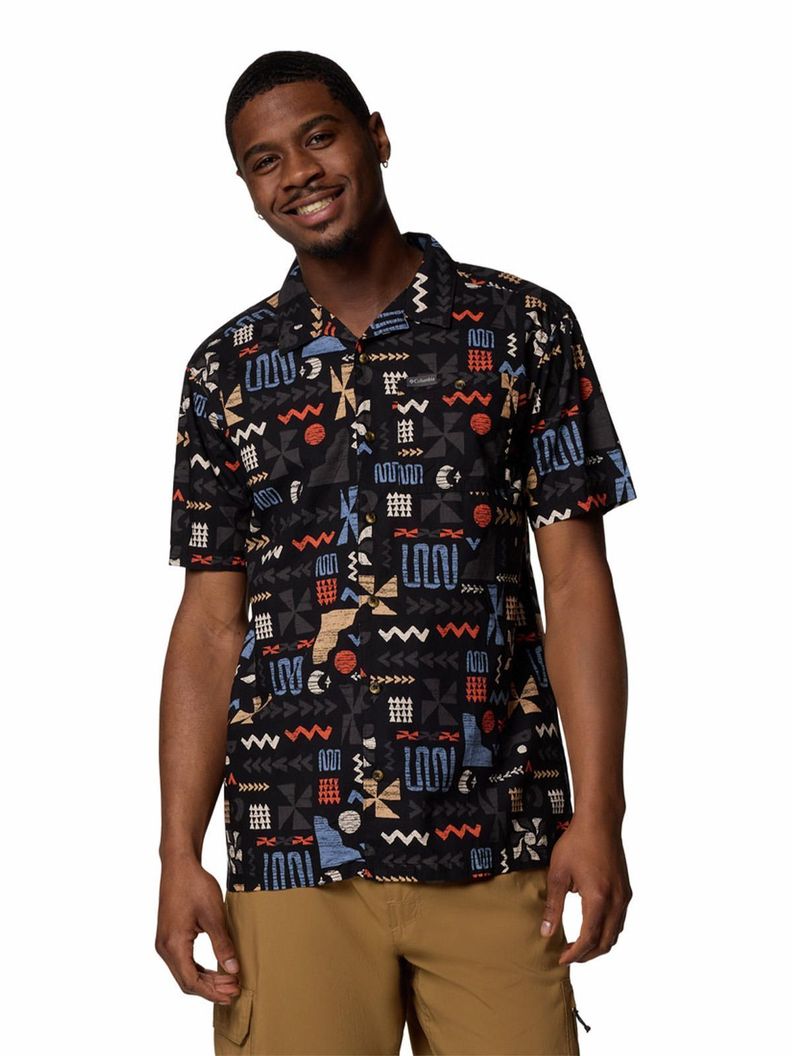 Camisa Manga Corta Hombre Pine Canyon Negro