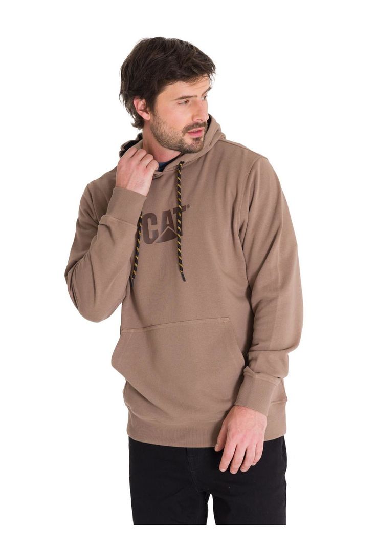 Polerón Premium Graphic Pullover Hombre Café Claro-0
