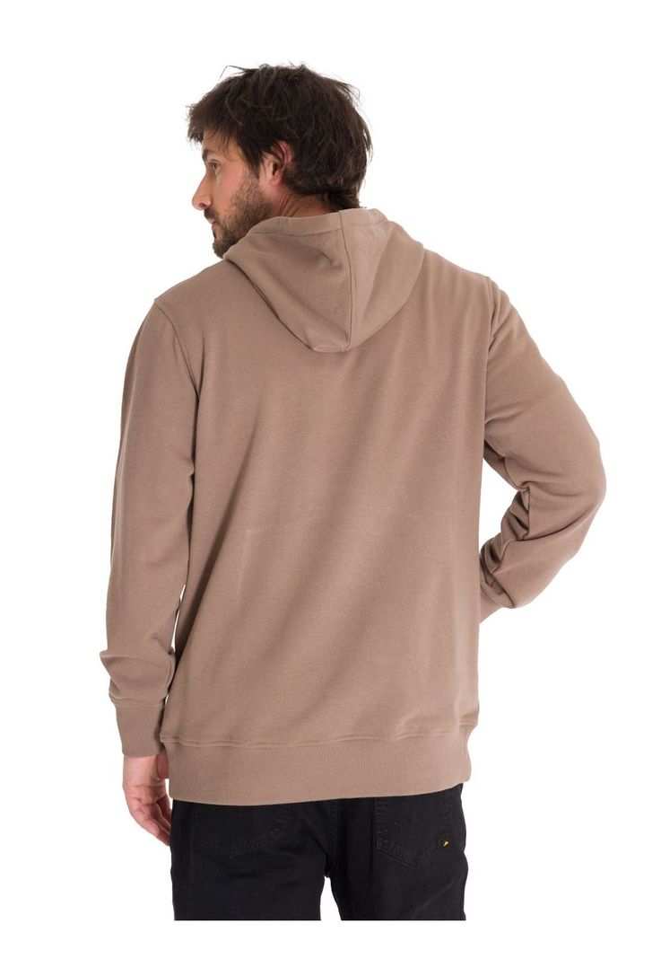 Polerón Premium Graphic Pullover Hombre Café Claro-3