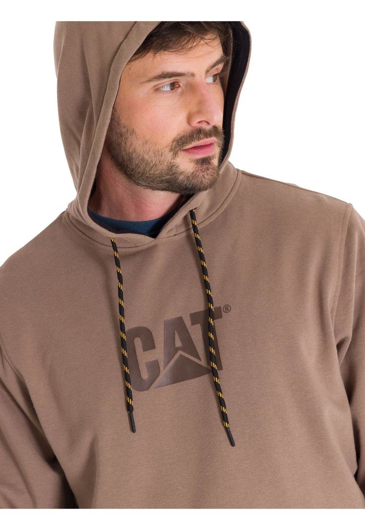 Polerón Premium Graphic Pullover Hombre Café Claro-4