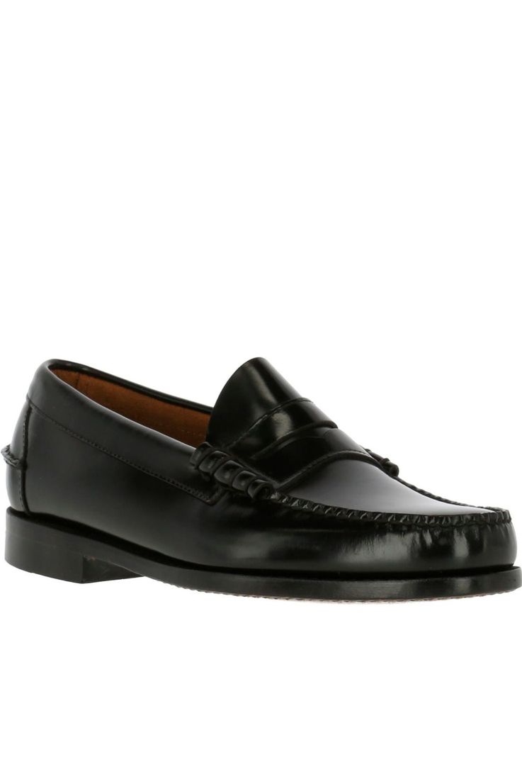 Mocasin Cuero Prada Negro-1