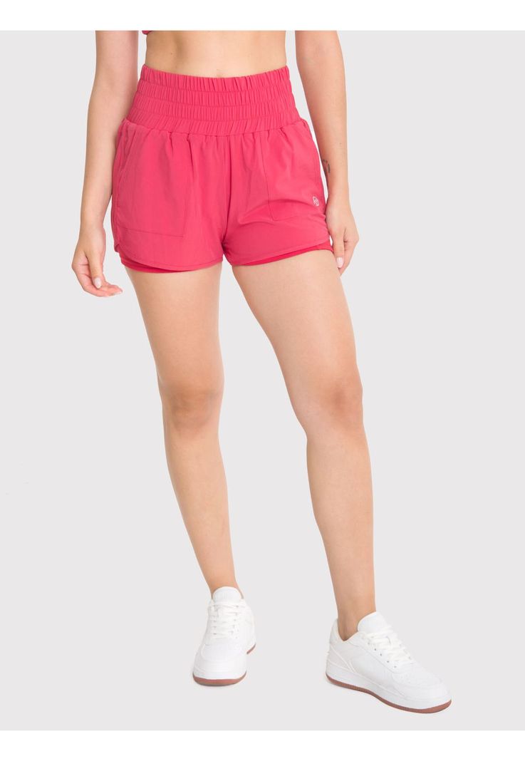 Short deportivo Mujer Pocket Rojo-0