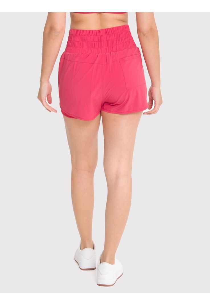 Short deportivo Mujer Pocket Rojo-3