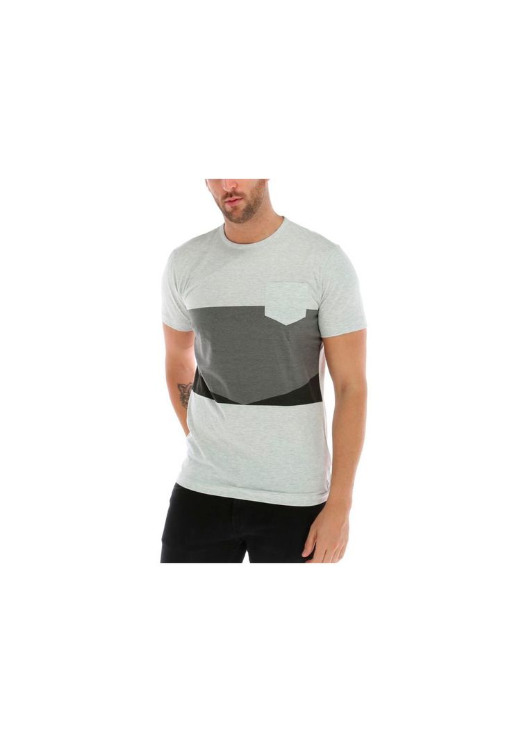 Polera M/C Block Tee Gris