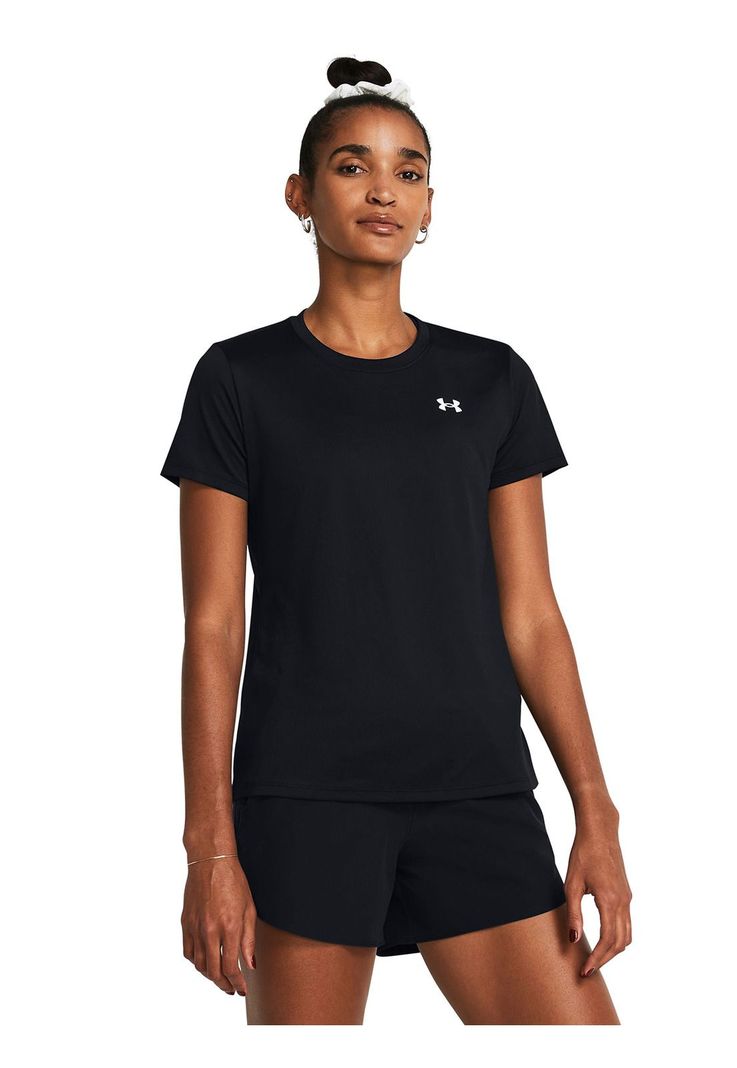 Polera manga corta UA Tech mujer Negro-3