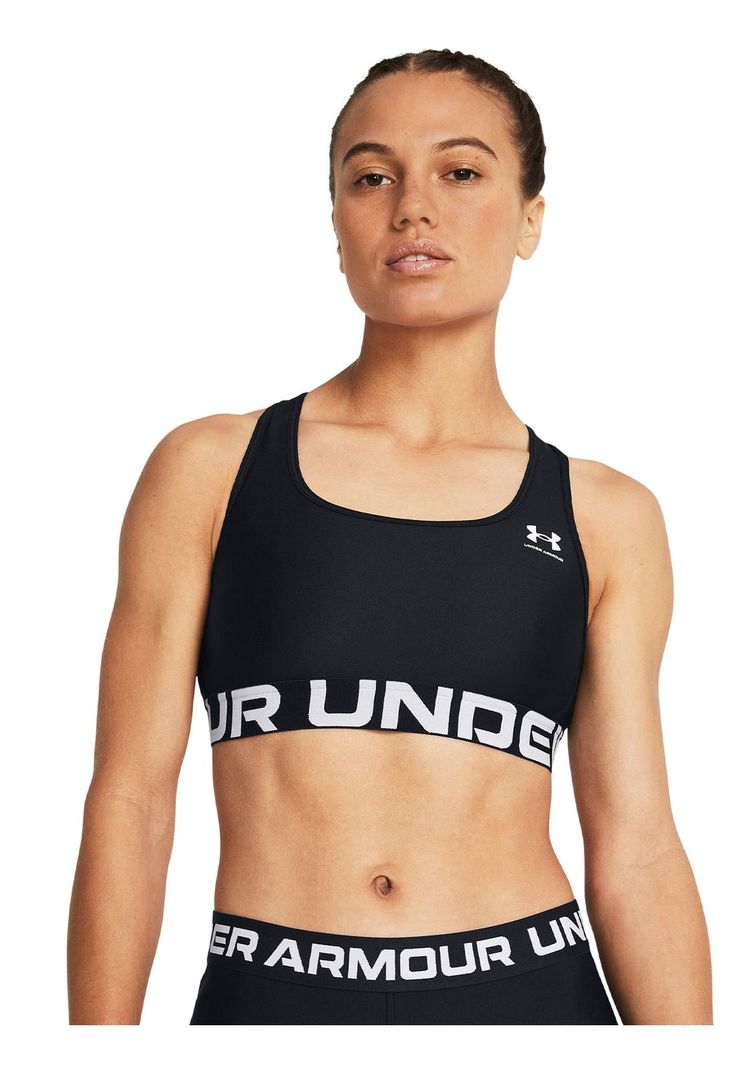 Sostén dep HeatGear® Armor Mid mujer Negro-3