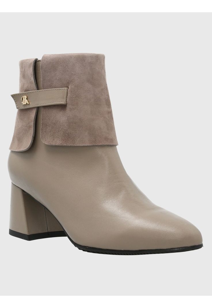 Botín Cuero Mujer Mattia Beige-0