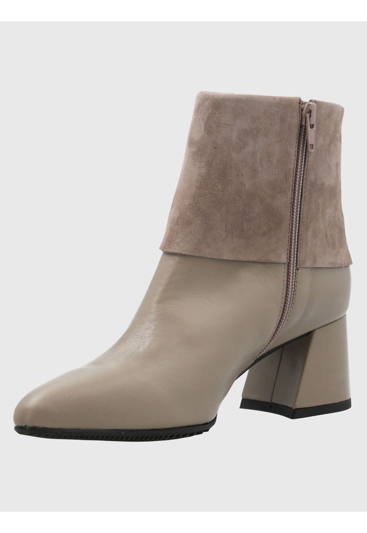 Botín Cuero Mujer Mattia Beige-5