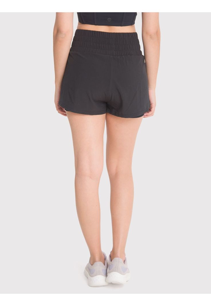 Short con calza Mujer 2 en 1 Active Negro-4