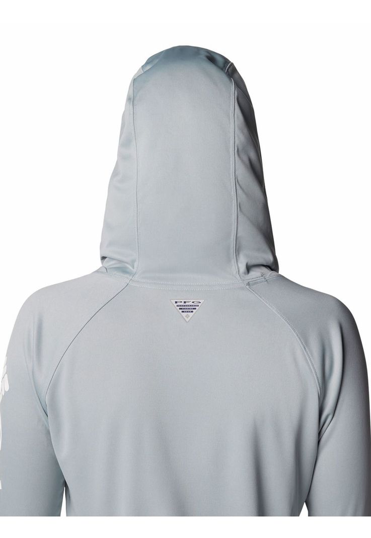 Polera Mujer Pfg Tidal Tee Hoodie Gris-5