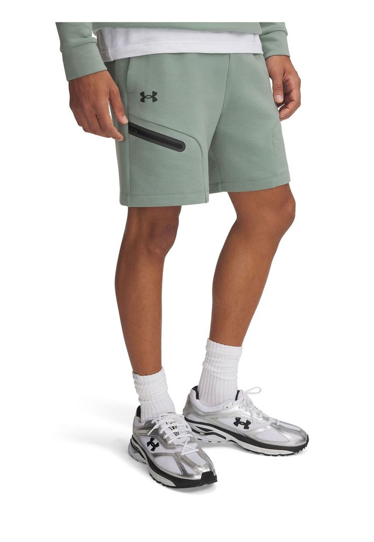 Shorts UA Unstoppable Fleece Hombre Verde-0