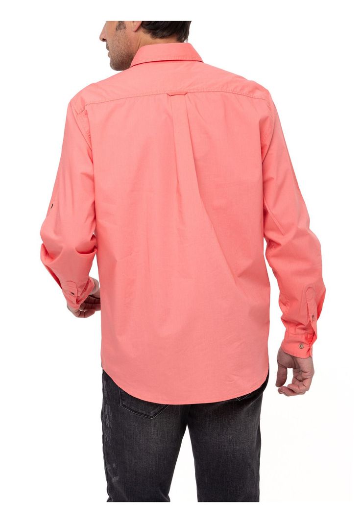 Camisa Algodón Orgánico Galiton Coral Hombre-5