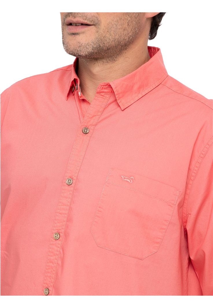 Camisa Algodón Orgánico Galiton Coral Hombre-7