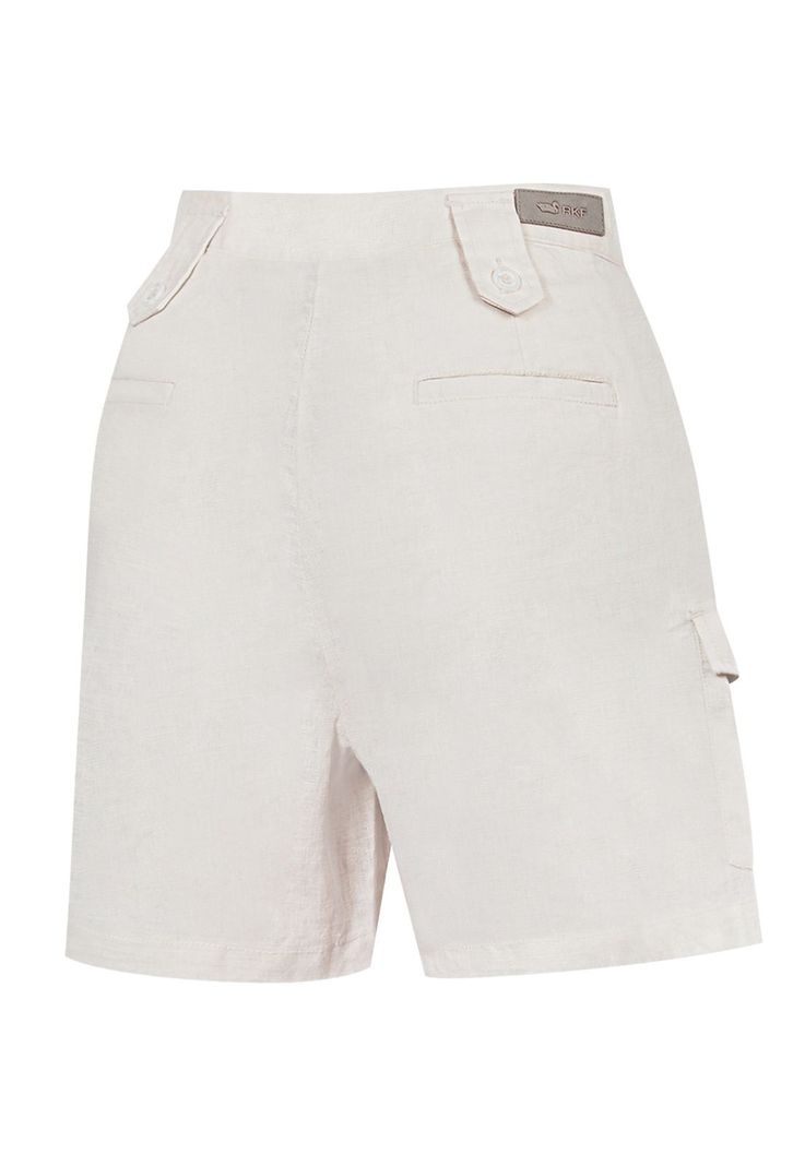 Short Lino Orgánico Beige Rout Mujer -1