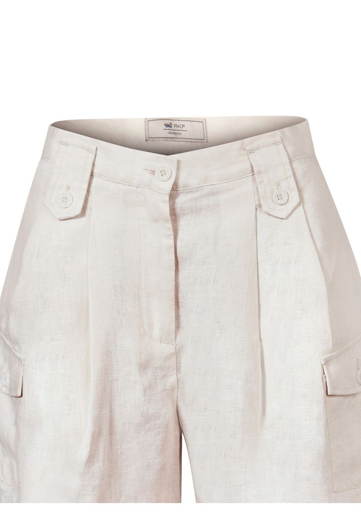Short Lino Orgánico Beige Rout Mujer -3