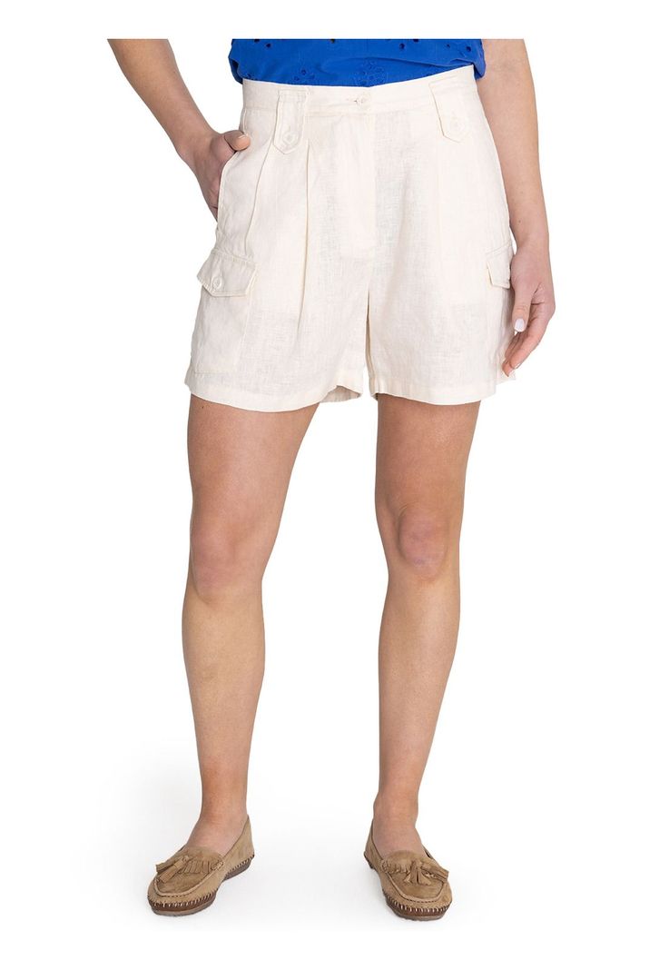 Short Lino Orgánico Beige Rout Mujer -5