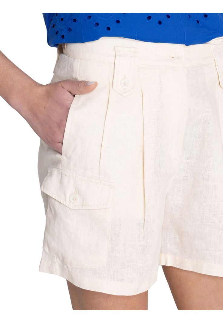 Short Lino Orgánico Beige Rout Mujer -6